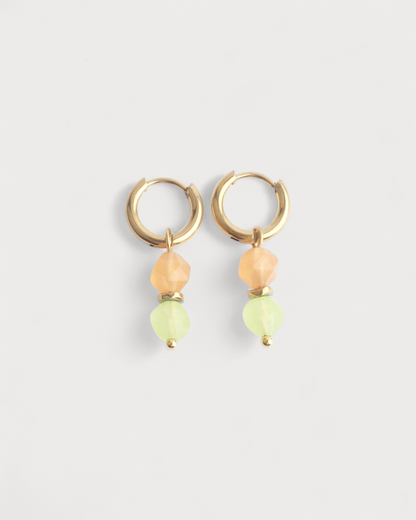 Chloé - Pendientes - Piedra natural - Acero inoxidable