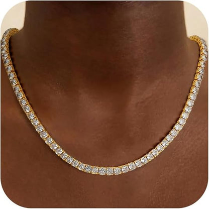 Collar Tennis Brillante | Oro