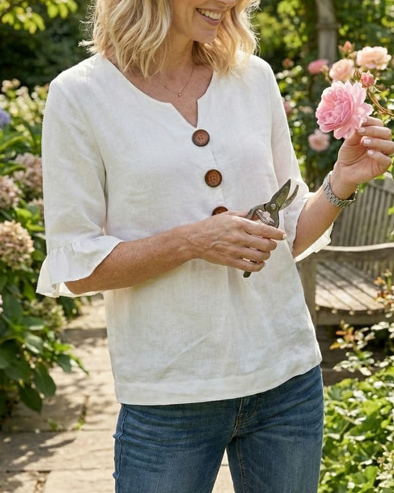 Sofia | Blusa abotonada con volantes