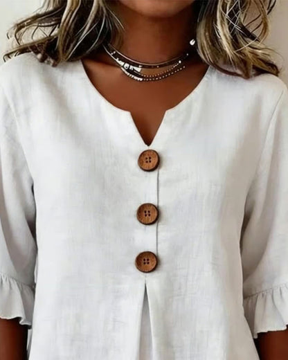 Sofia | Blusa abotonada con volantes