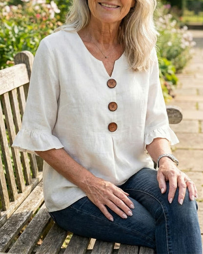 Sofia | Blusa abotonada con volantes