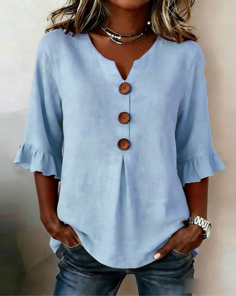 Sofia | Blusa abotonada con volantes