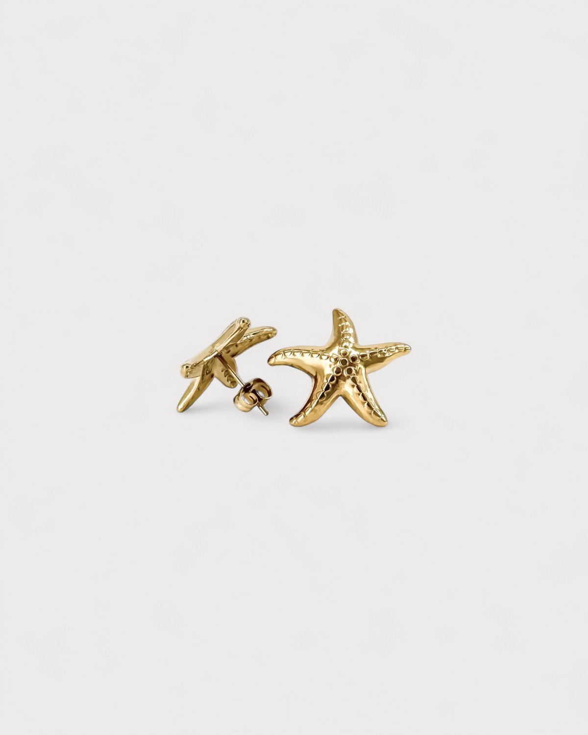 Estrella de mar - Pendientes de botón - Pendientes - Acero inoxidable
