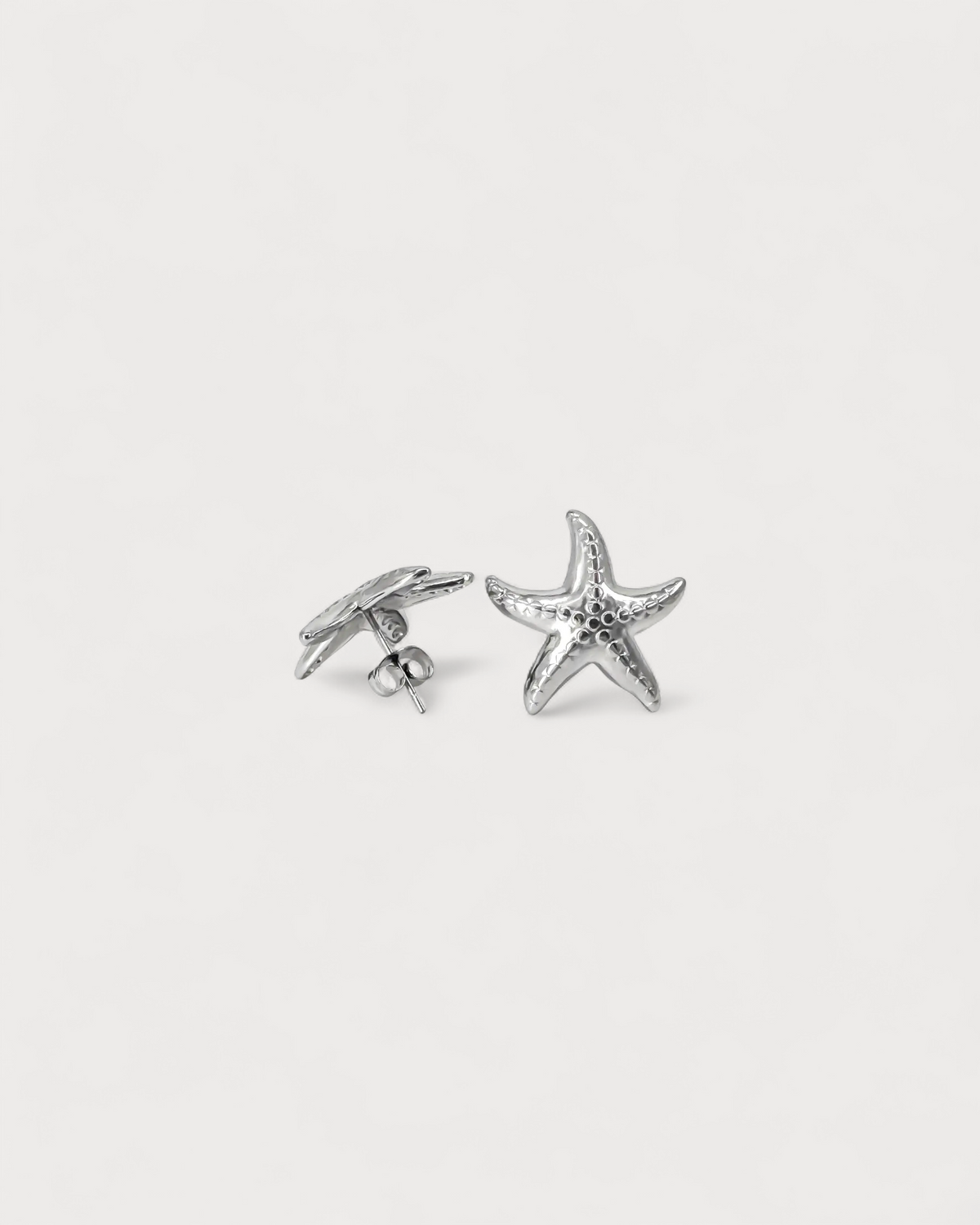 Estrella de mar - Pendientes de botón - Pendientes - Acero inoxidable
