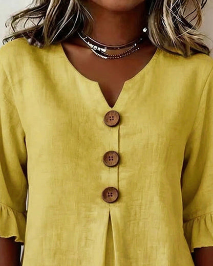Sofia | Blusa abotonada con volantes