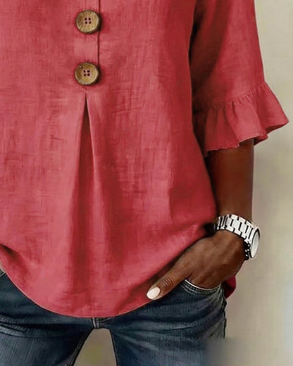 Sofia | Blusa abotonada con volantes