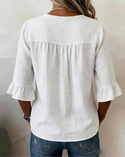 Sofia | Blusa abotonada con volantes