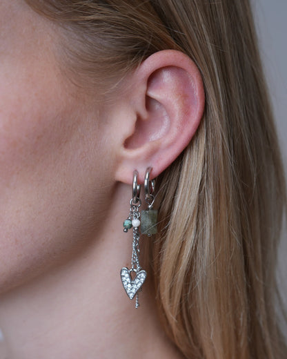 Liora - Pendientes - Piedra natural - Acero inoxidable