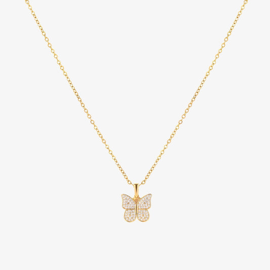 Collar de Mariposa Radiante | Oro