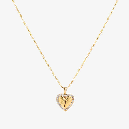 Collar de Corazón y Mariposa | Oro
