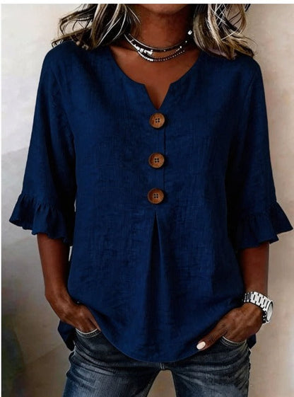 Sofia | Blusa abotonada con volantes