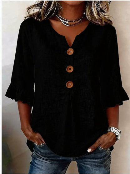 Sofia | Blusa abotonada con volantes