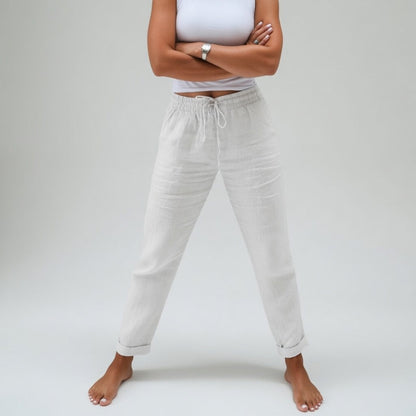 Albertine™ — Pantalón 100% algodón fluido, confort natural