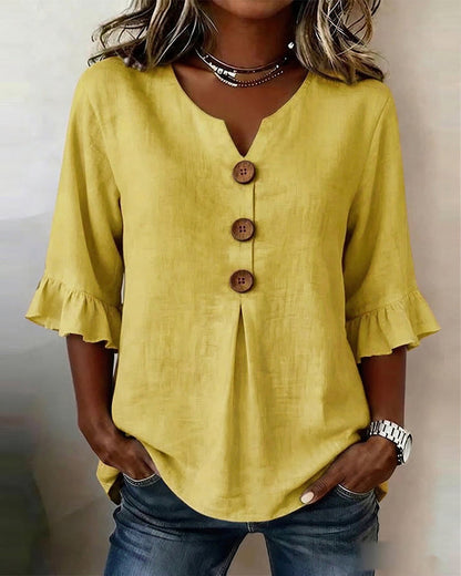 Sofia | Blusa abotonada con volantes
