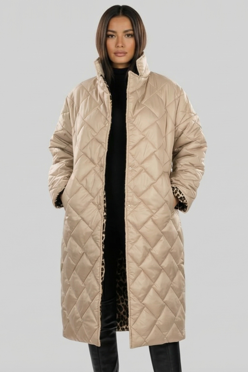 Olivia  | Abrigo de Leopardo Elegante