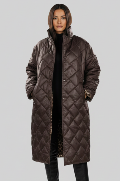 Olivia  | Abrigo de Leopardo Elegante