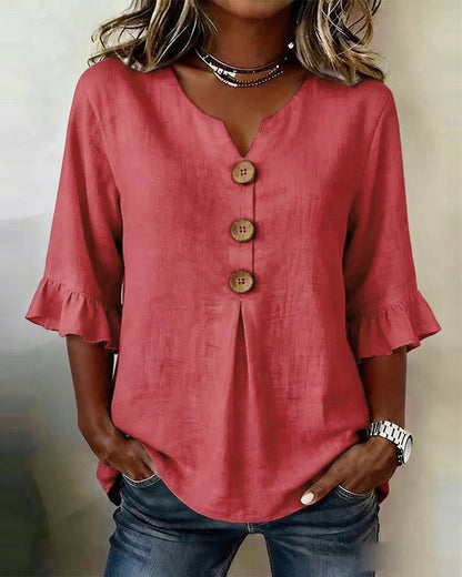 Sofia | Blusa abotonada con volantes
