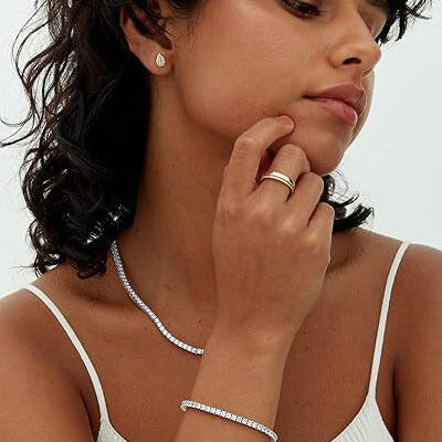 Pulsera Tennis | Oro Blanco