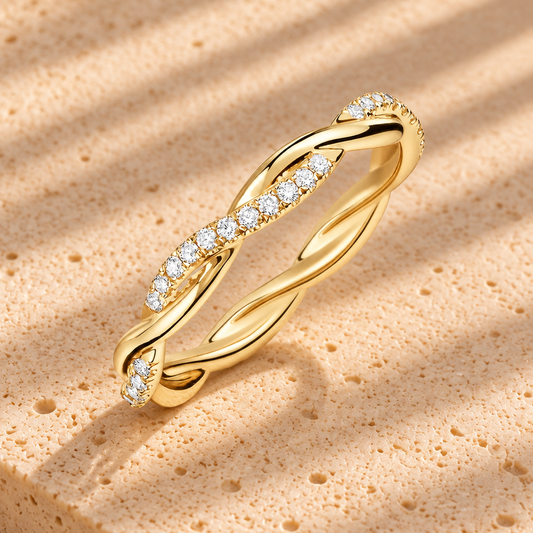 Anillo Ondas Brillantes