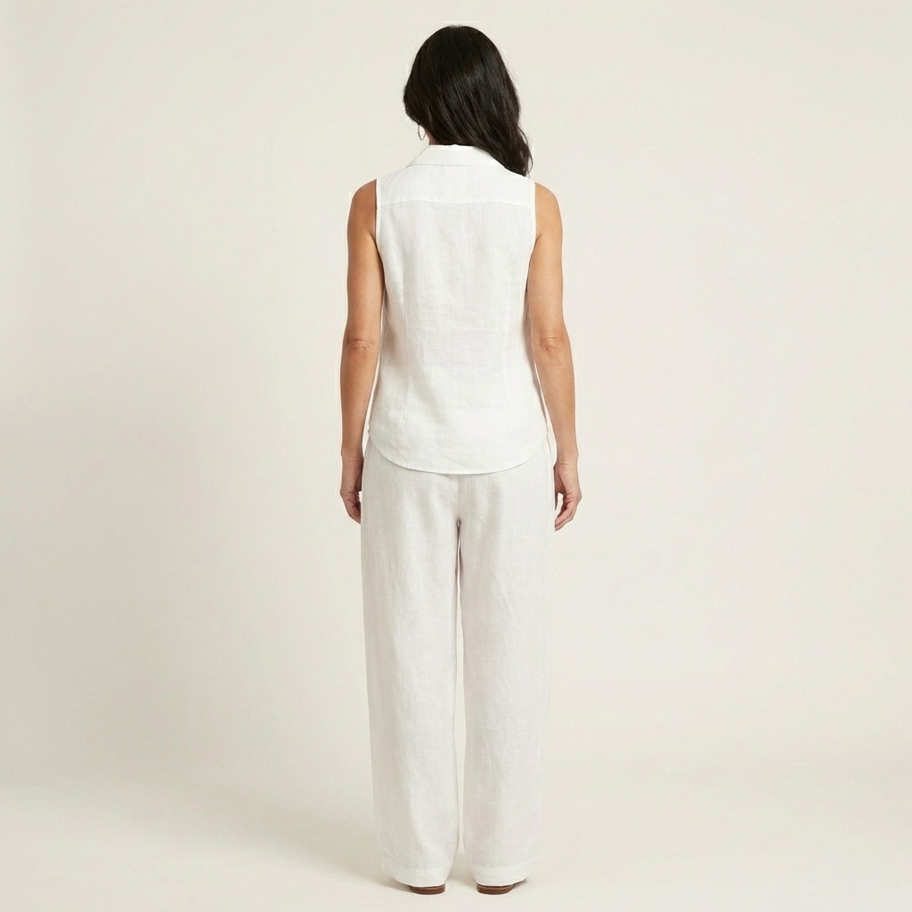Twiila | Top cruzado y pantalones anchos