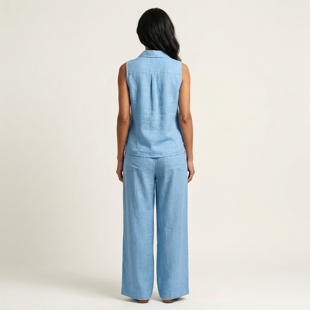Twiila | Top cruzado y pantalones anchos