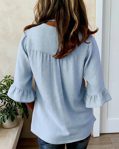 Sofia | Blusa abotonada con volantes