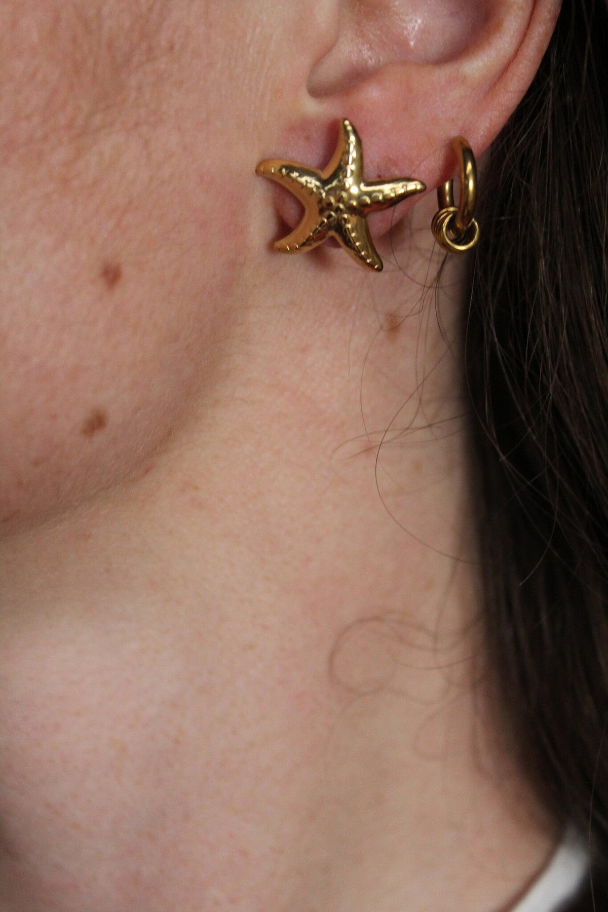Estrella de mar - Pendientes de botón - Pendientes - Acero inoxidable