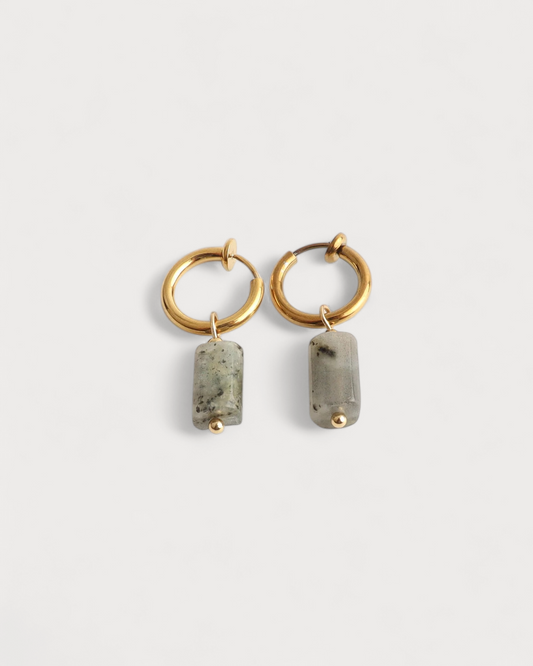 Liora - Pendientes - Piedra natural - Acero inoxidable