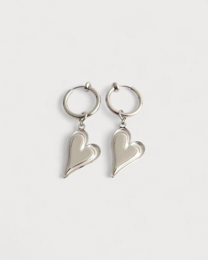 Corazón  - Pendientes - Acero inoxidable