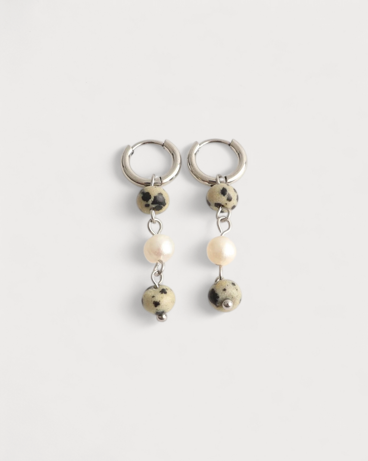 Ova - Pendientes - Piedra natural - Acero inoxidable